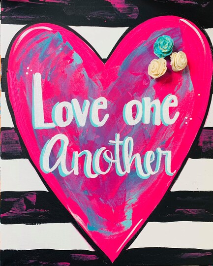 Love One Another Heart Paint Party